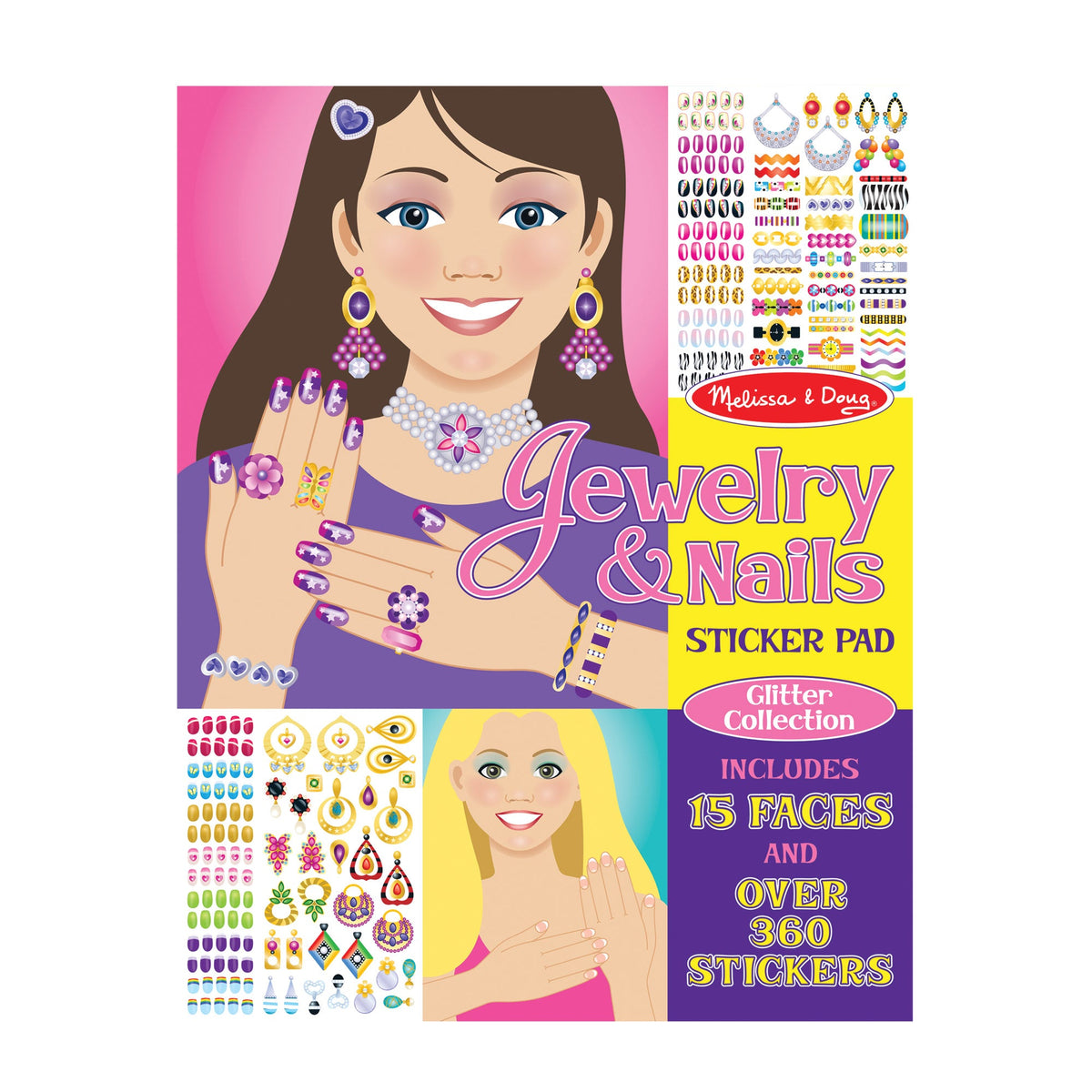Sticker Pad - Jewelry & Nails Glitter Collection