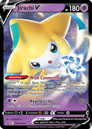 Jirachi V - 299 SWSH299 [SWSH Sword & Shield Promo Cards]  - Holofoil