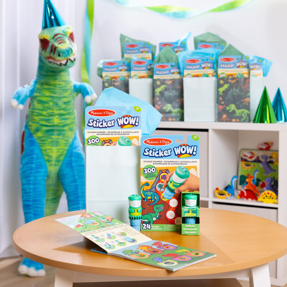 Sticker WOW!® Activity Pad & Sticker Stamper 12-PACK  - Dinosaur