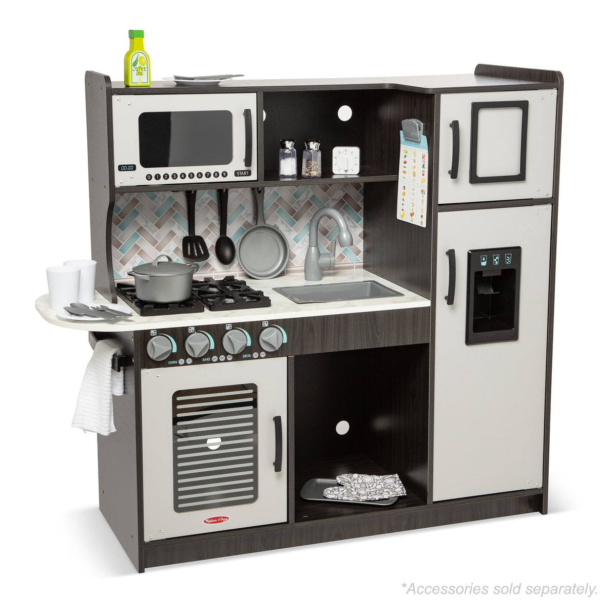 Wooden Chef's Kitchen - Charcoal