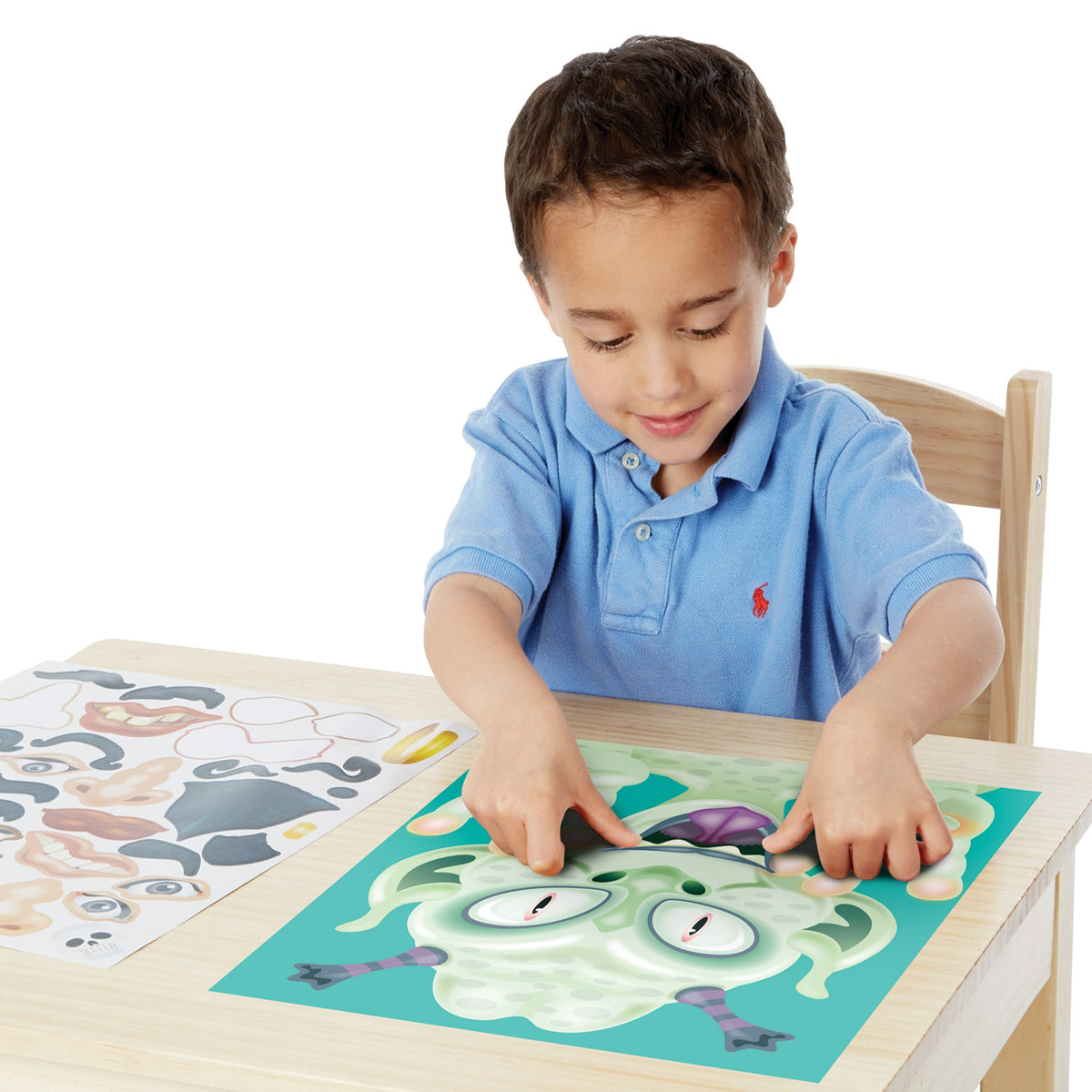 Make-a-Face Sticker Pad - Crazy Characters