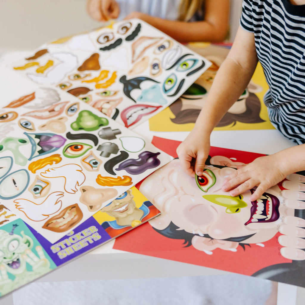 Make-a-Face Sticker Pad - Crazy Characters