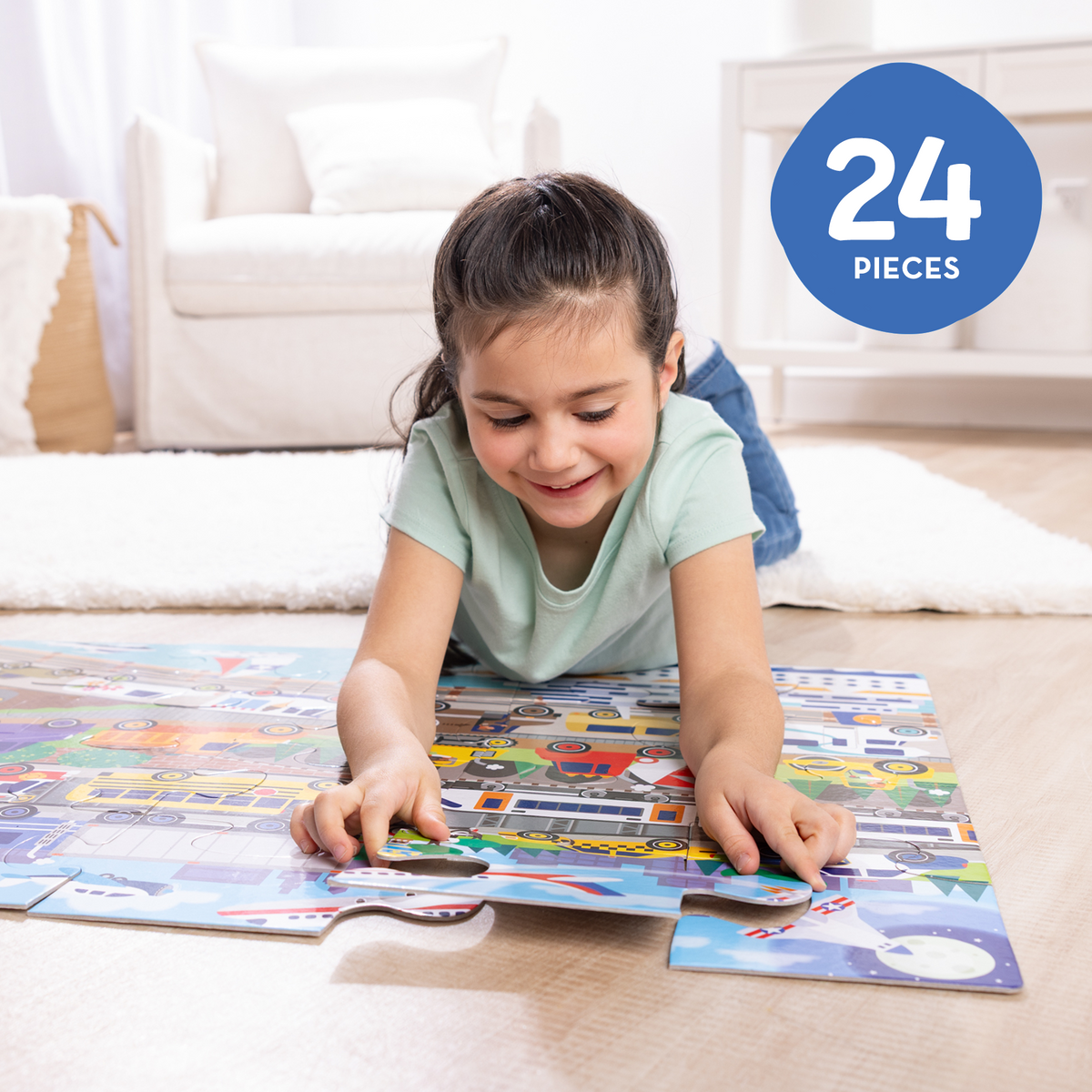 Traffic Jam Floor Puzzle - 24 Pieces