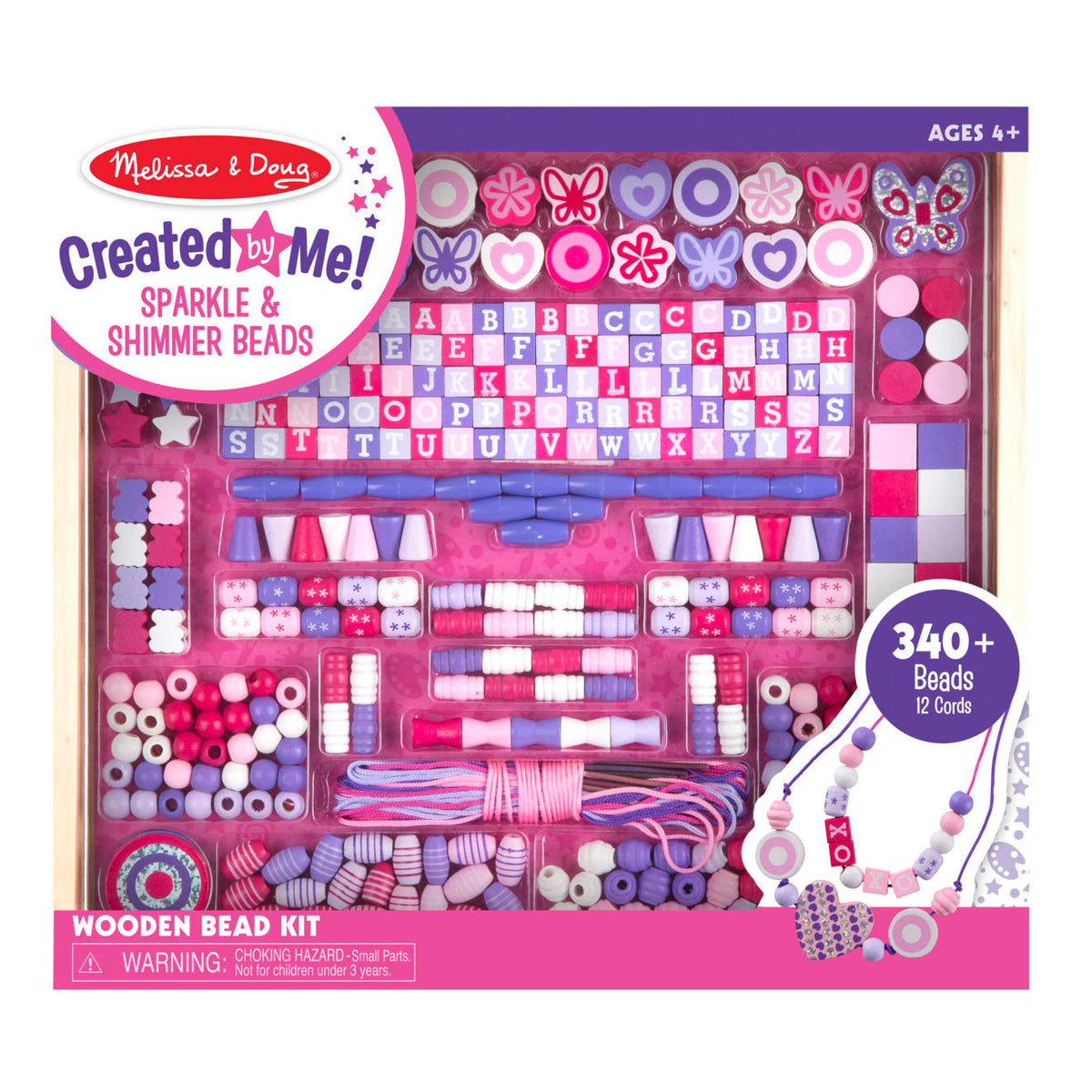 Created by Me! Sparkle & Shimmer Beads Wooden Bead Kit