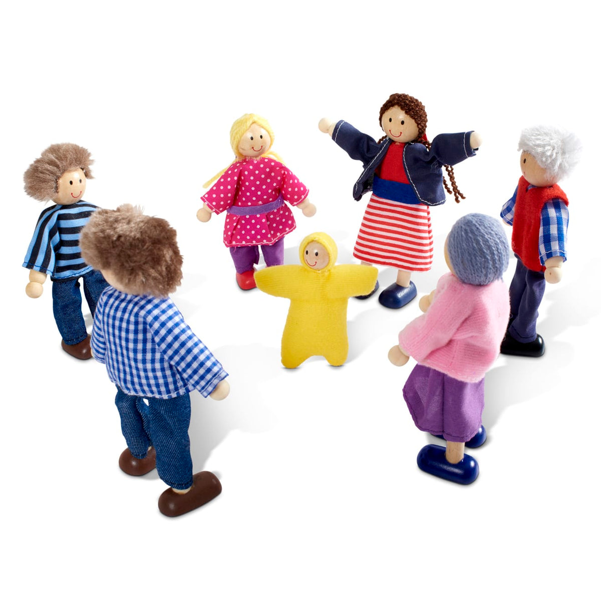 Wooden Doll Family