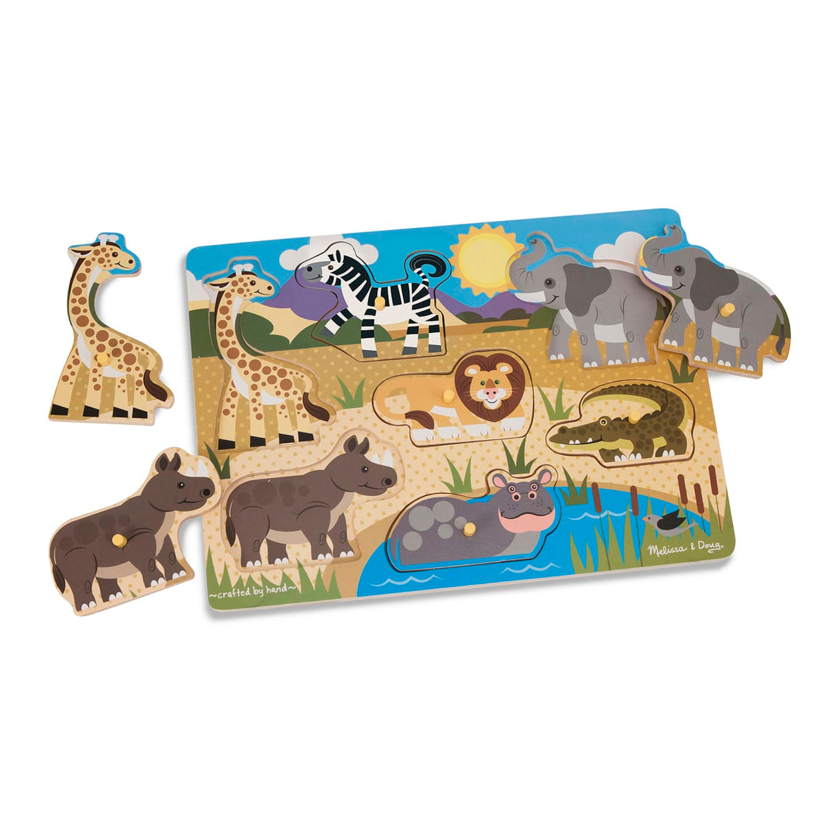 Safari Peg Puzzle - 7 Pieces