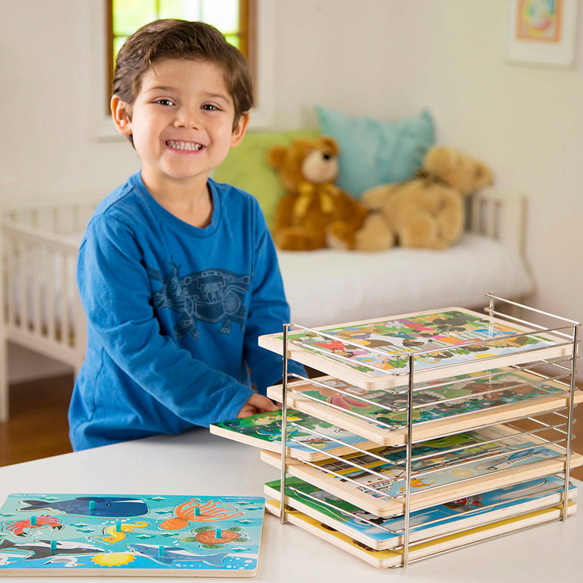 Wire Puzzle-Storage Rack